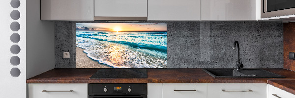 Kitchen splashback Sunset beach