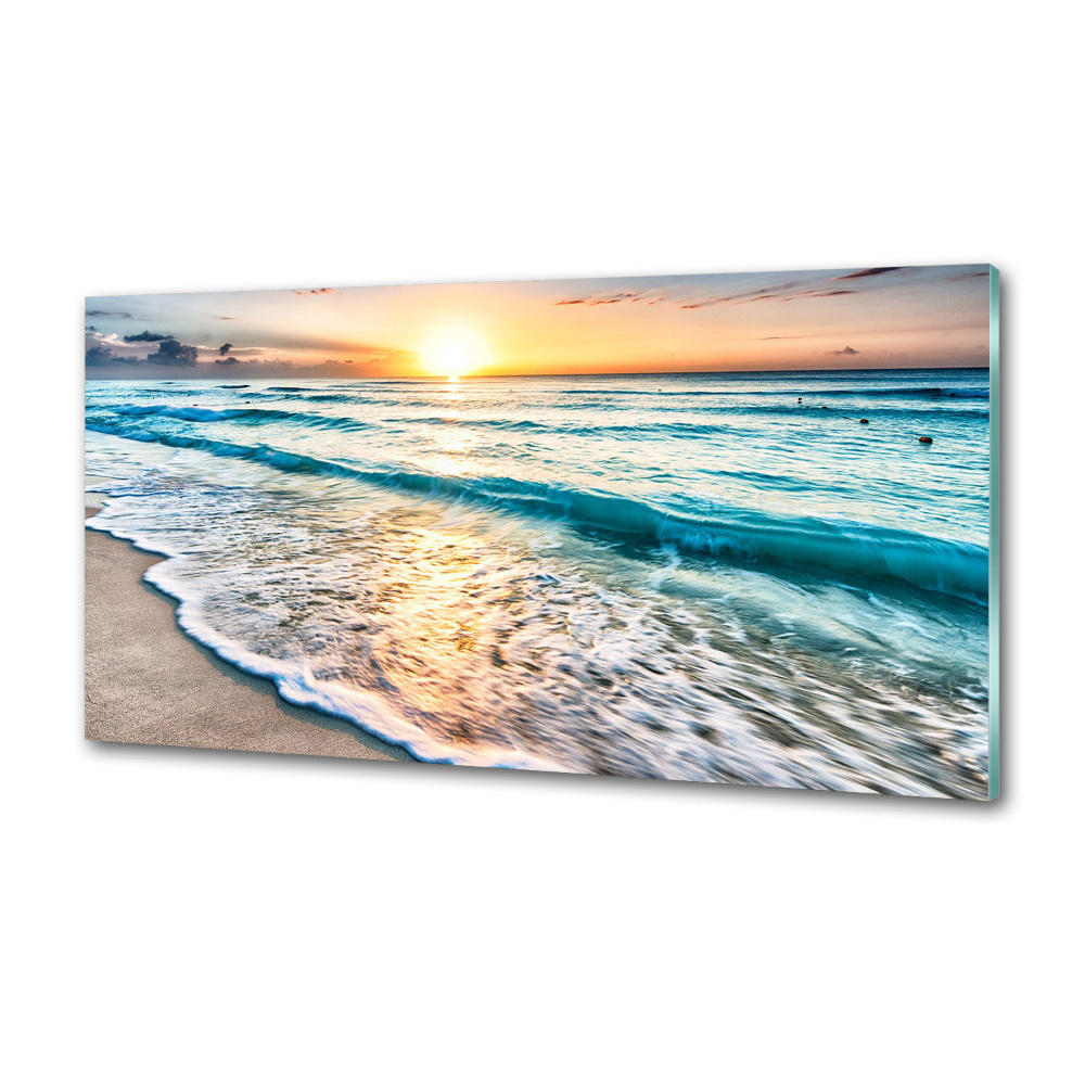 Kitchen splashback Sunset beach