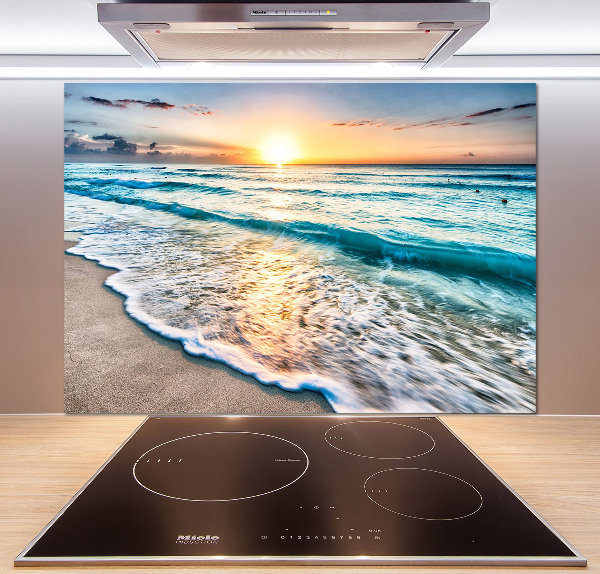 Kitchen splashback Sunset beach