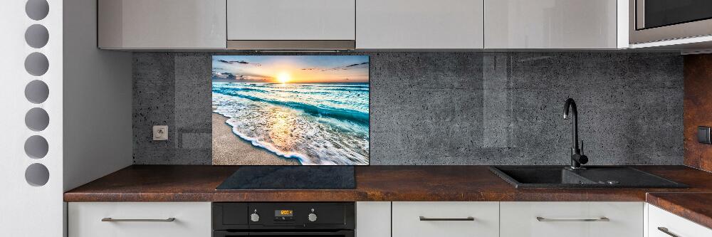 Kitchen splashback Sunset beach