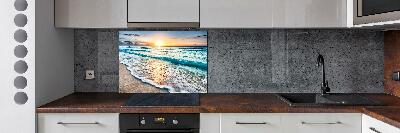 Kitchen splashback Sunset beach