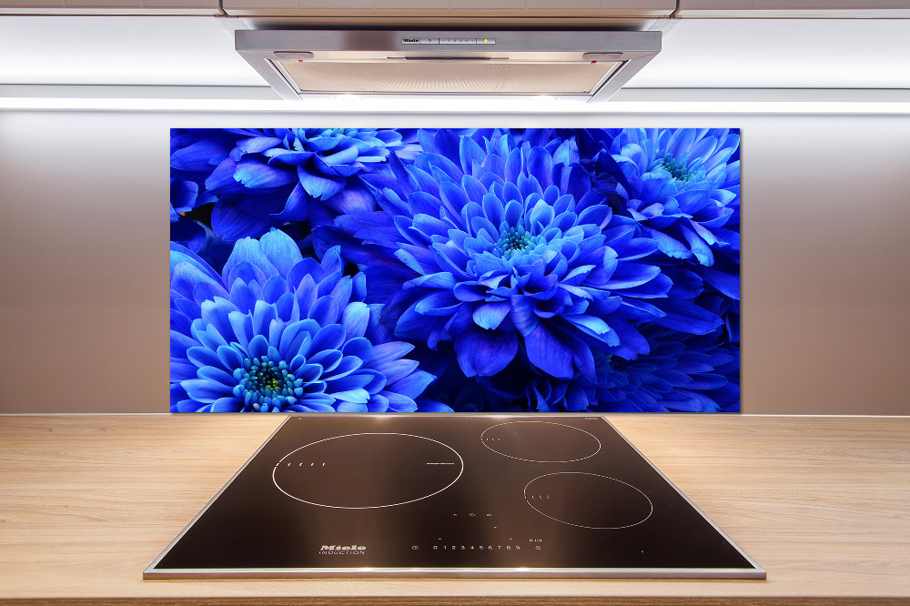 Kitchen splashback Blue aster