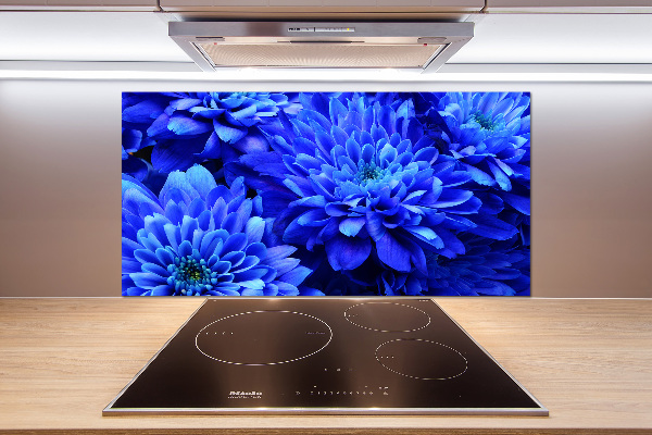 Kitchen splashback Blue aster