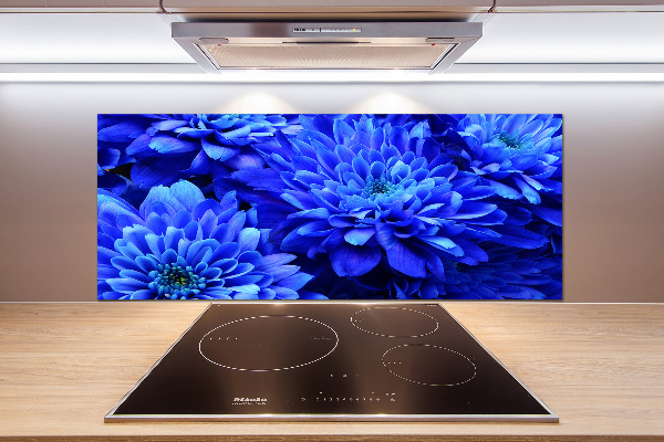 Kitchen splashback Blue aster