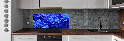 Kitchen splashback Blue aster