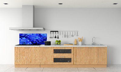 Kitchen splashback Blue aster