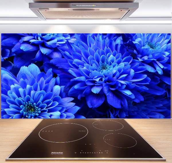 Kitchen splashback Blue aster