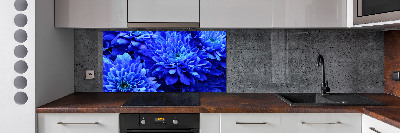 Kitchen splashback Blue aster