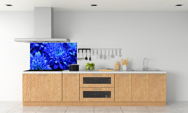 Kitchen splashback Blue aster