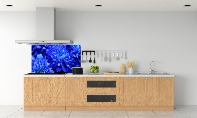 Kitchen splashback Blue aster