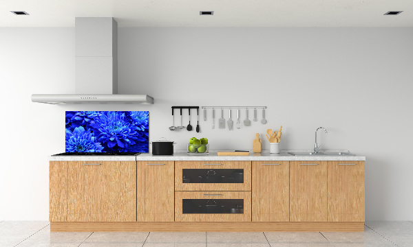 Kitchen splashback Blue aster