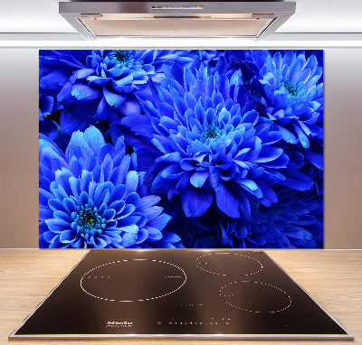 Kitchen splashback Blue aster