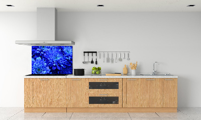 Kitchen splashback Blue aster