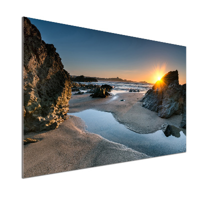 Kitchen splashback Beach rocks