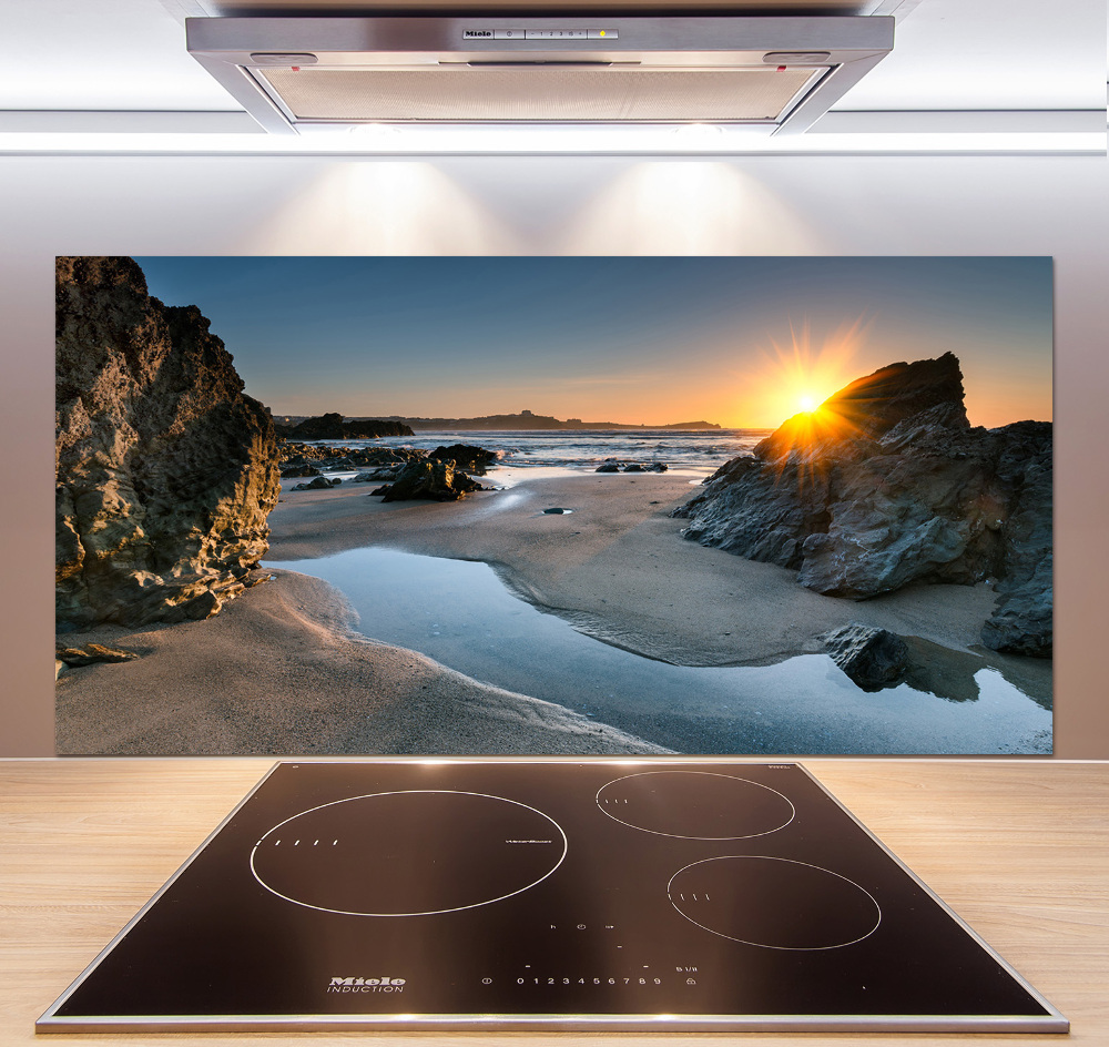 Kitchen splashback Beach rocks