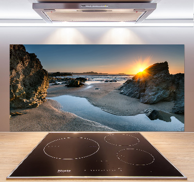 Kitchen splashback Beach rocks