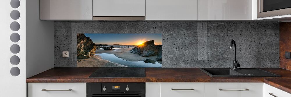 Kitchen splashback Beach rocks