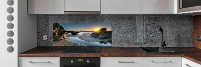 Kitchen splashback Beach rocks