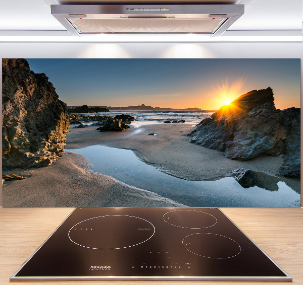 Kitchen splashback Beach rocks