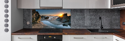 Kitchen splashback Beach rocks