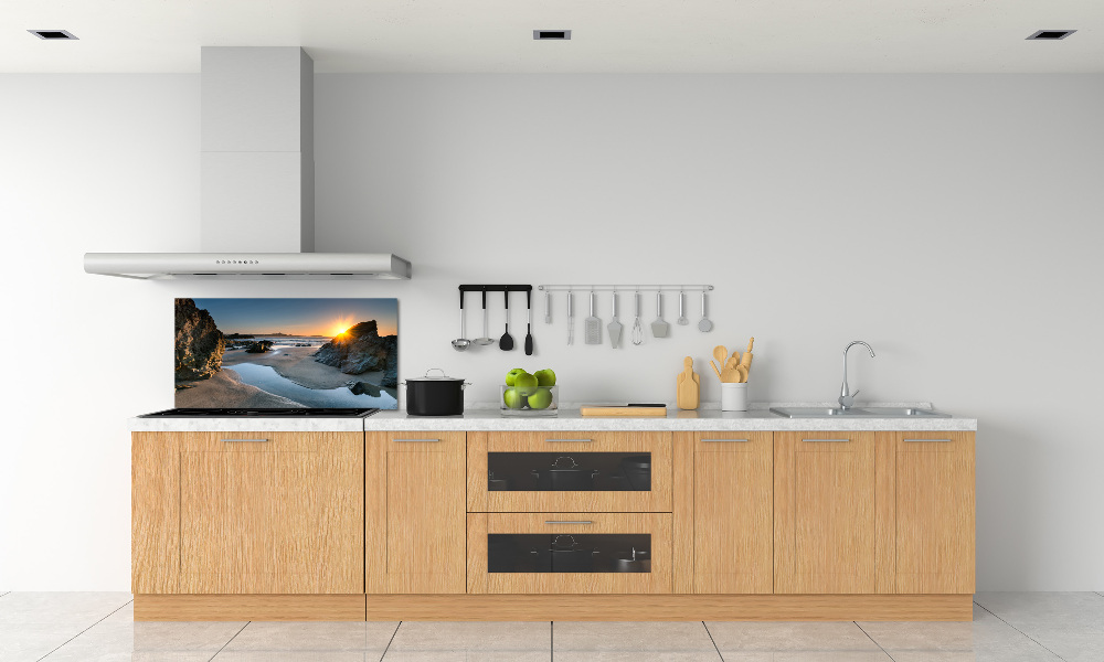 Kitchen splashback Beach rocks