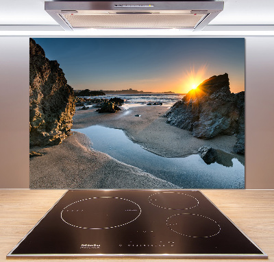 Kitchen splashback Beach rocks