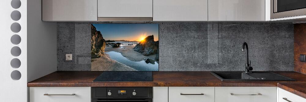 Kitchen splashback Beach rocks