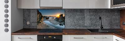 Kitchen splashback Beach rocks