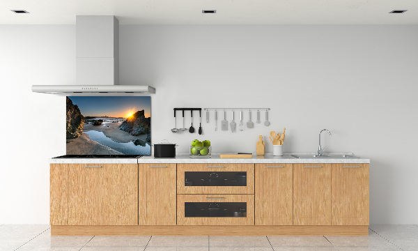 Kitchen splashback Beach rocks