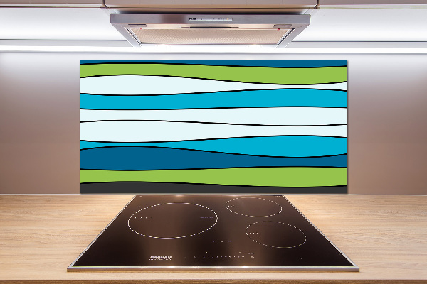 Kitchen splashback Colorful stripes