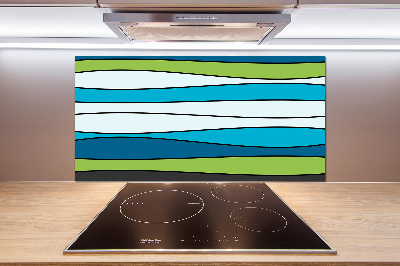 Kitchen splashback Colorful stripes