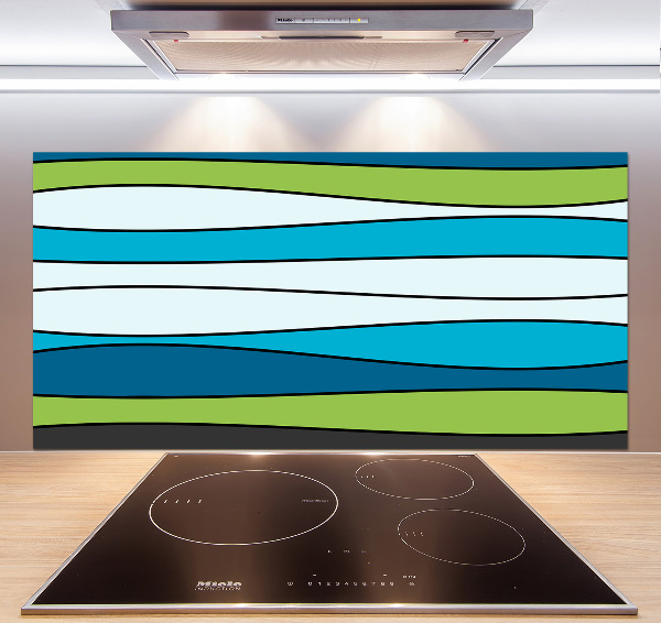 Kitchen splashback Colorful stripes