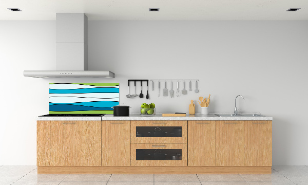 Kitchen splashback Colorful stripes