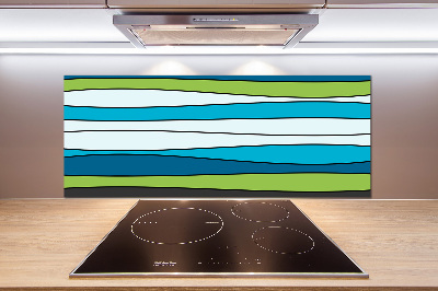 Kitchen splashback Colorful stripes