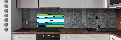 Kitchen splashback Colorful stripes