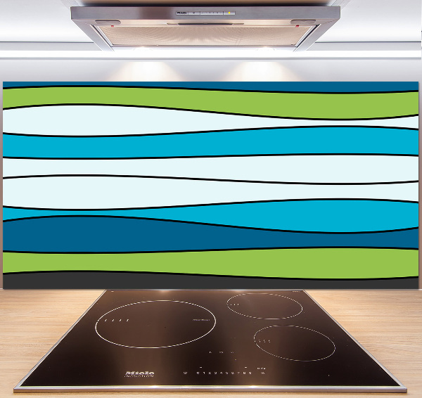 Kitchen splashback Colorful stripes