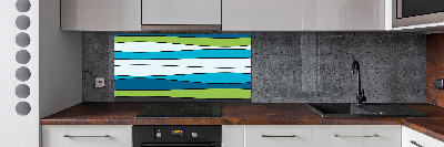 Kitchen splashback Colorful stripes