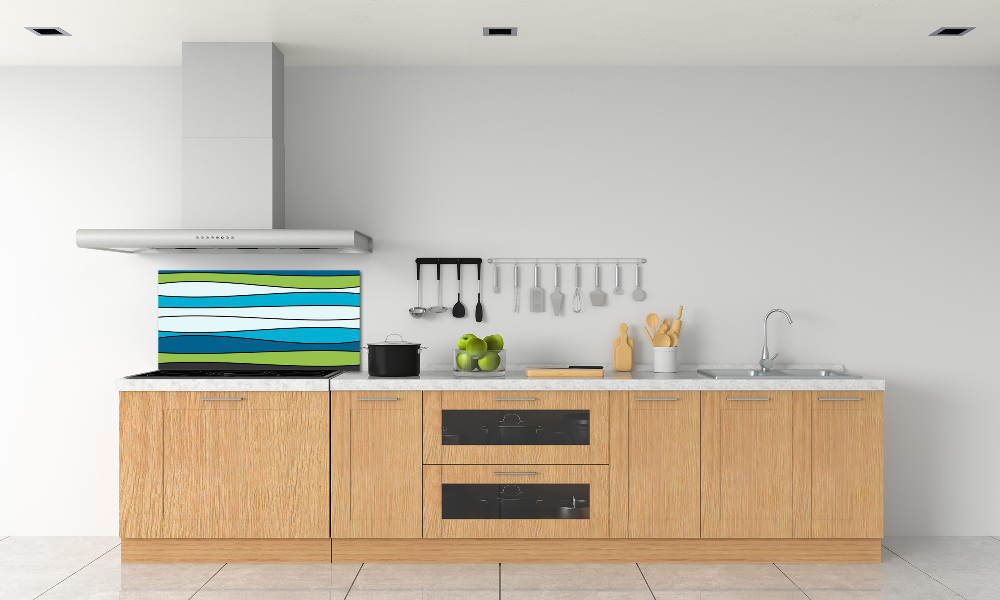 Kitchen splashback Colorful stripes