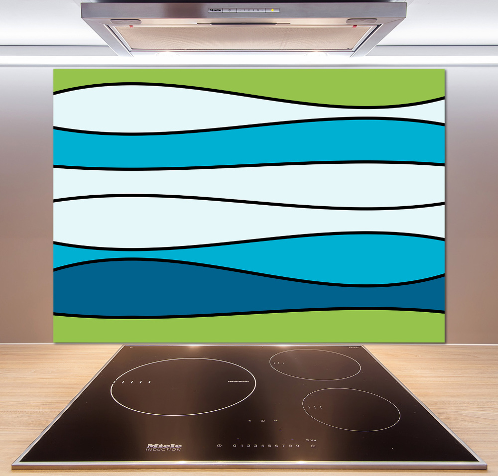 Kitchen splashback Colorful stripes