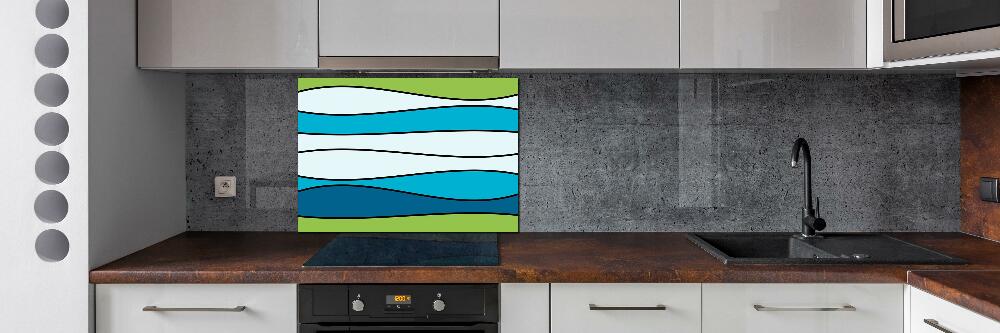 Kitchen splashback Colorful stripes