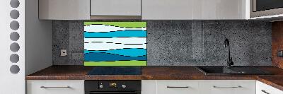 Kitchen splashback Colorful stripes