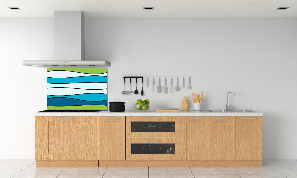 Kitchen splashback Colorful stripes