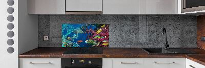 Kitchen splashback Coral reef