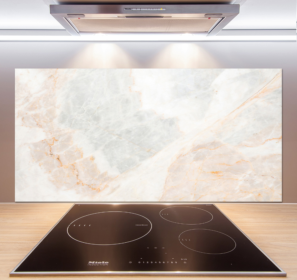 Glass splashback Marble