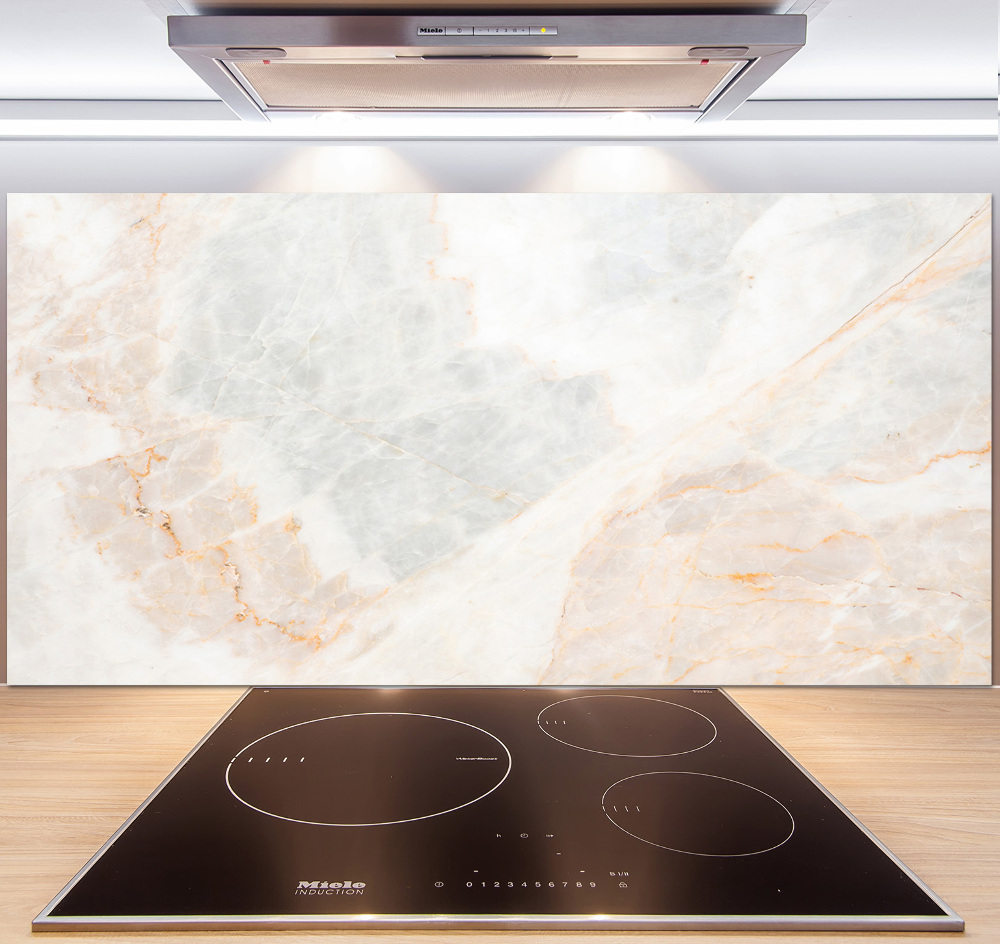 Glass splashback Marble