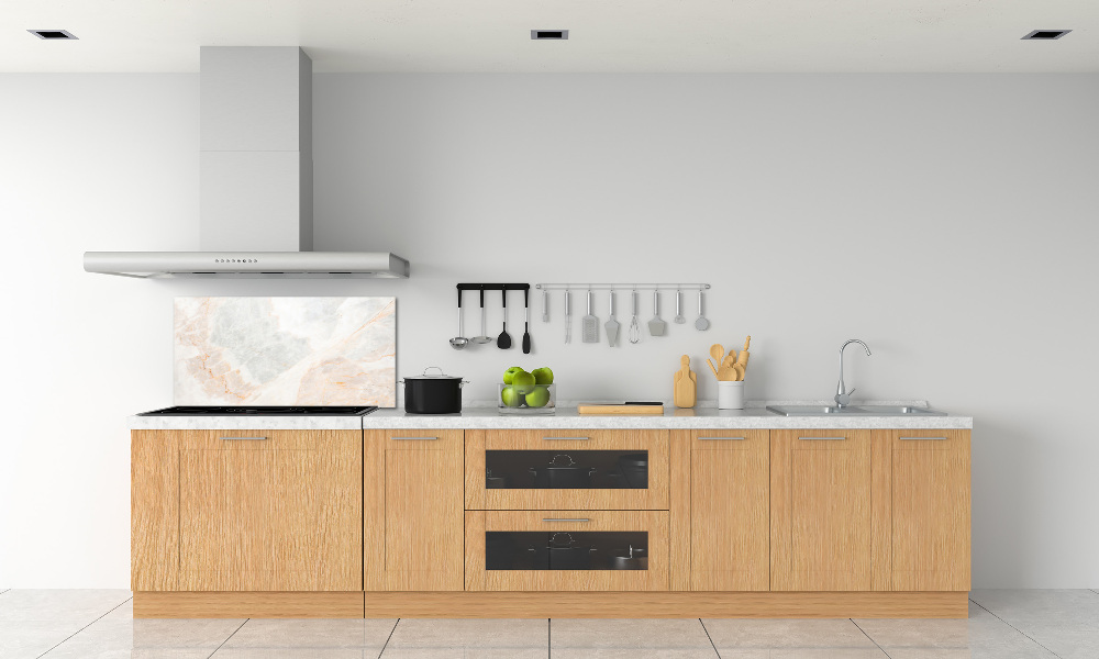 Glass splashback Marble