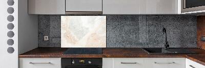 Glass splashback Marble