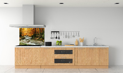 Kitchen splashback panel Waterfall in the forest