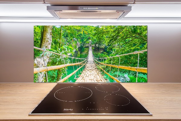 Kitchen splashback Bamboo forest bridge