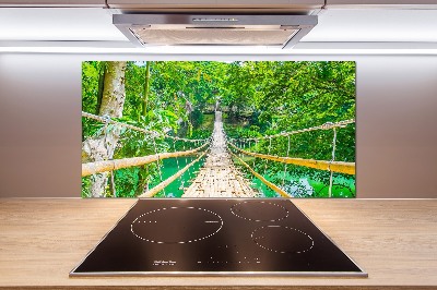 Kitchen splashback Bamboo forest bridge